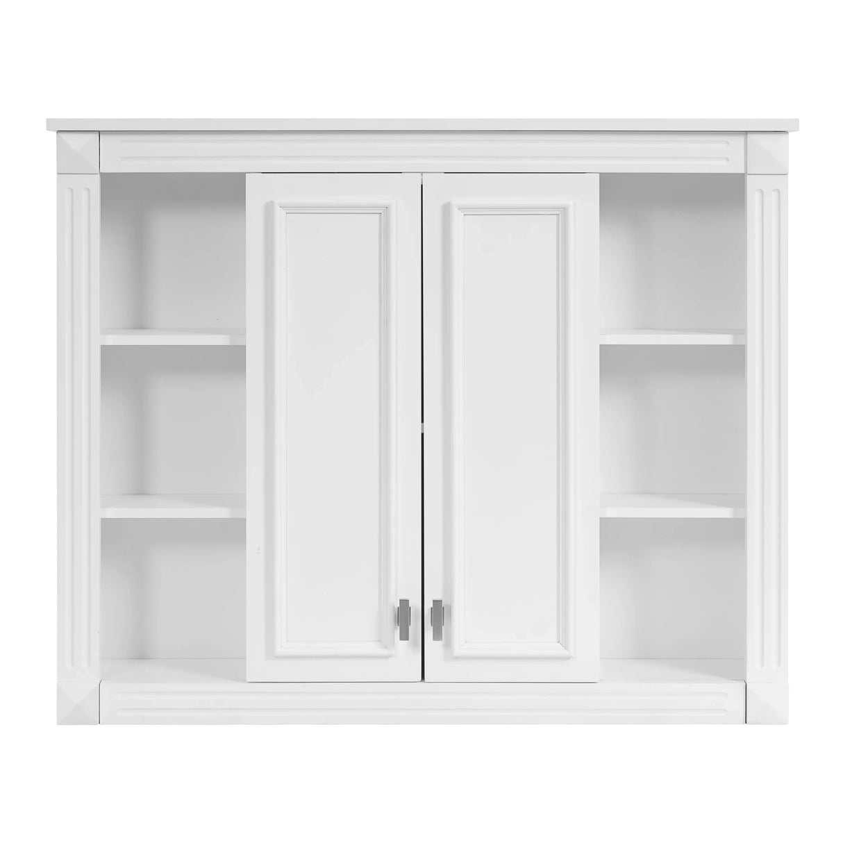 Modern White Wall Mounted Medicine Cabinet With Adjustable Shelves - Omega Lifestyles