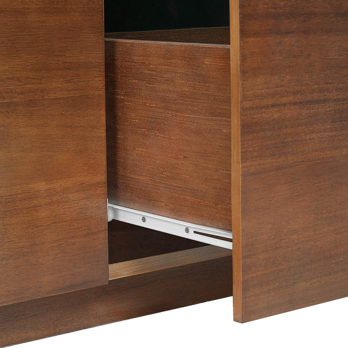 Modern Walnut Square Coffee Table With Four Drawers - Sleep Galleria