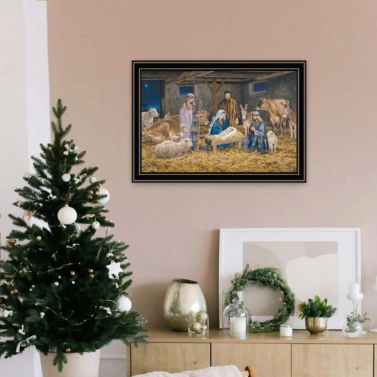 Framed Multicolor Nativity Wall Art Home Decor - Omega Lifestyles