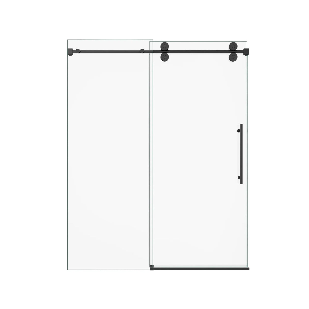 Frameless Matte Black 8mm Tempered Glass Shower Door - Omega Lifestyles