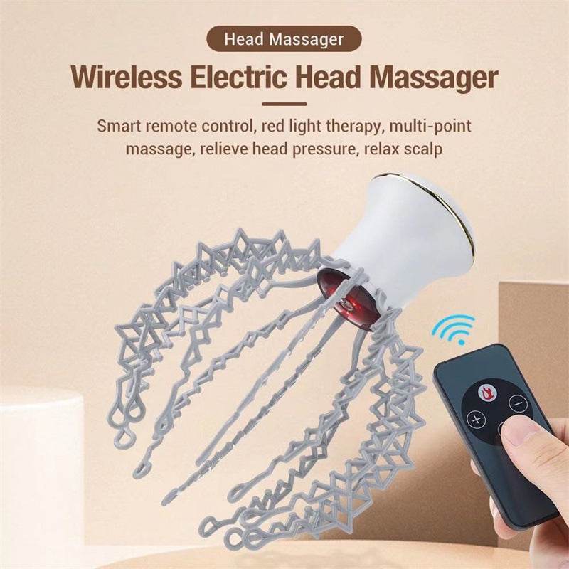 Rechargeable Electric Scalp Tingler Massage Device With Remote - Sleep Galleria