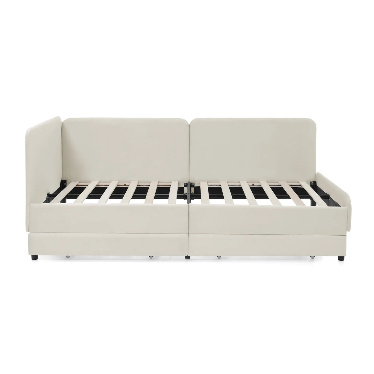 Twin Velvet Upholstered Platform Bed Frame With Storage - Omega Lifestyles