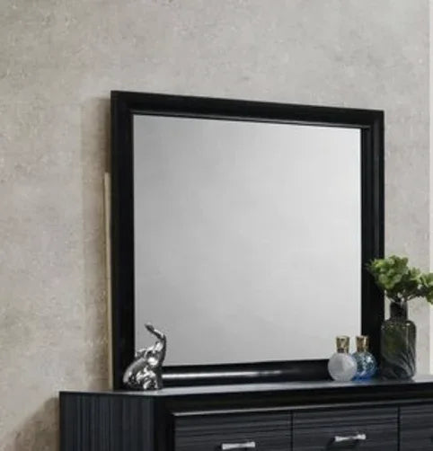 Black Frame Minimalist Wall Mirror 41x31 Inch - Omega Lifestyles