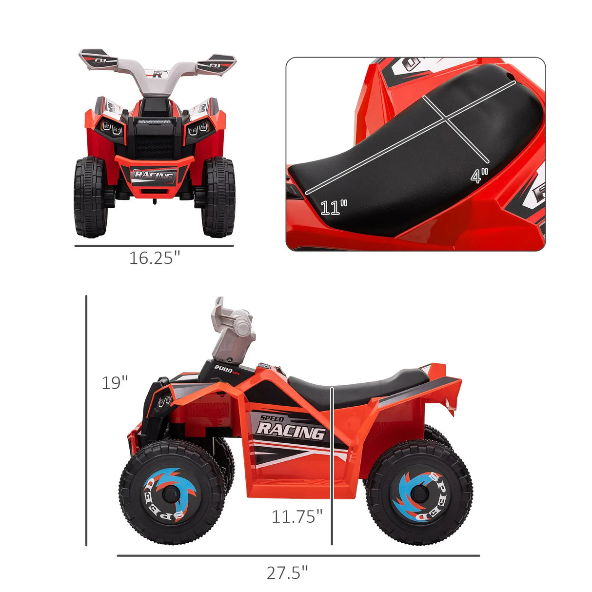 Kids Electric 6V Ride-On ATV With Wear-Resistant Wheels - Omega Lifestyles
