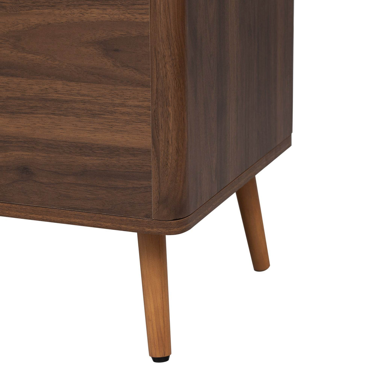 Mid Century Modern Walnut Wood TV Stand With Storage - Sleep Galleria