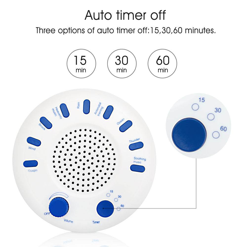 Portable White Noise Sound Machine With Timer - Sleep Galleria