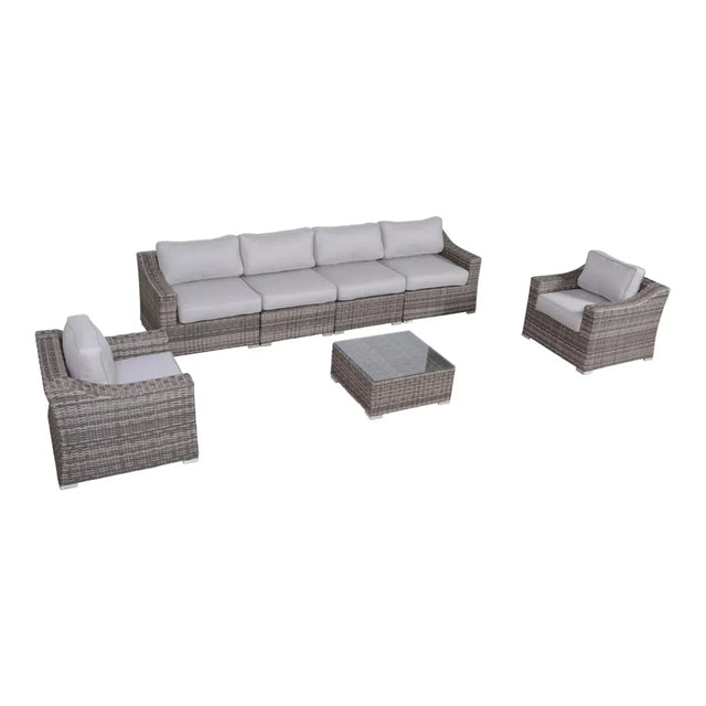Fully Assembled Outdoor Wicker Seating Group With Cushions - Omega Lifestyles