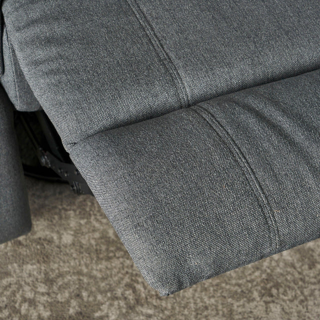 Charcoal Fabric Glider Recliner With Swivel And Manual Recline - Omega Lifestyles