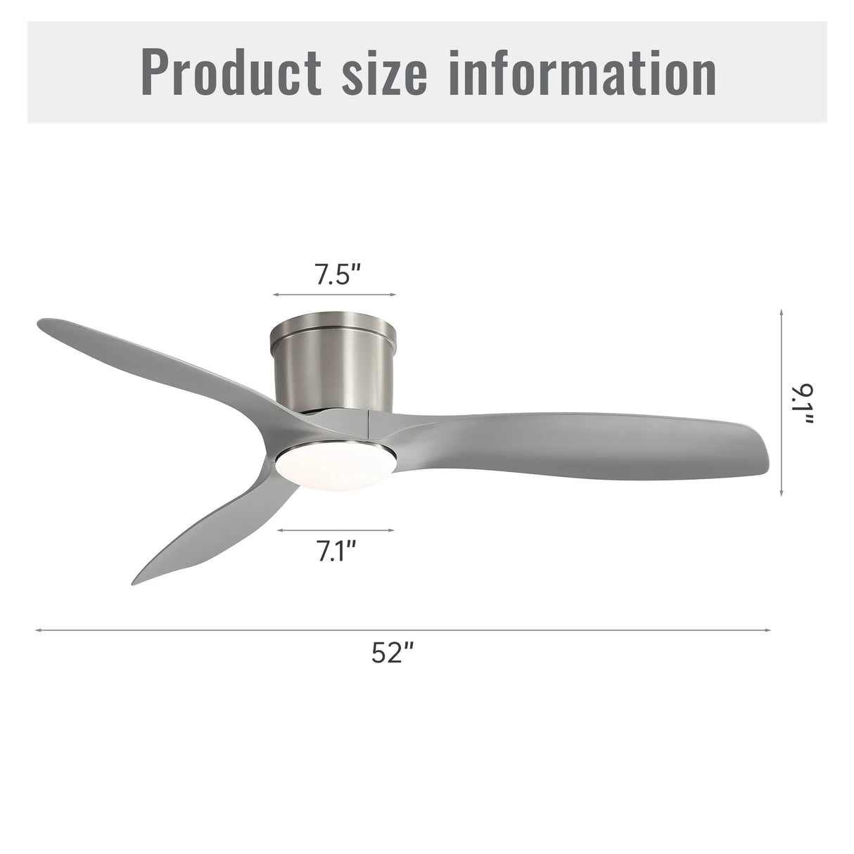 52-Inch Brushed Nickel Reversible DC Motor Ceiling Fan - Omega Lifestyles