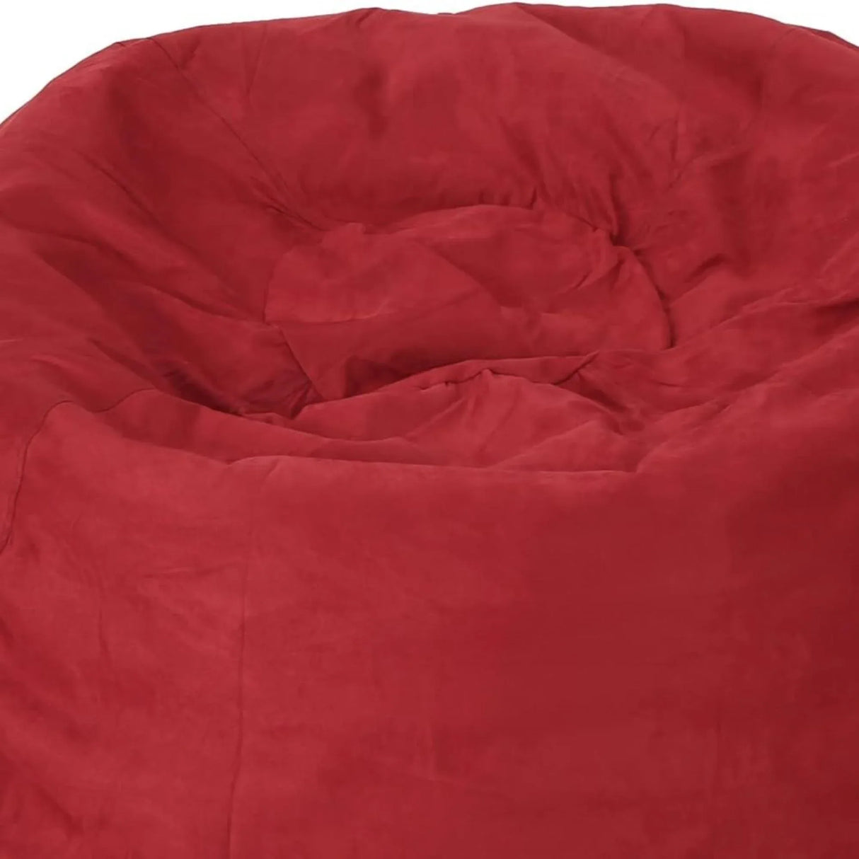 Large Red Microsuede High-Density Shredded Foam Bean Bag Chair - Omega Lifestyles