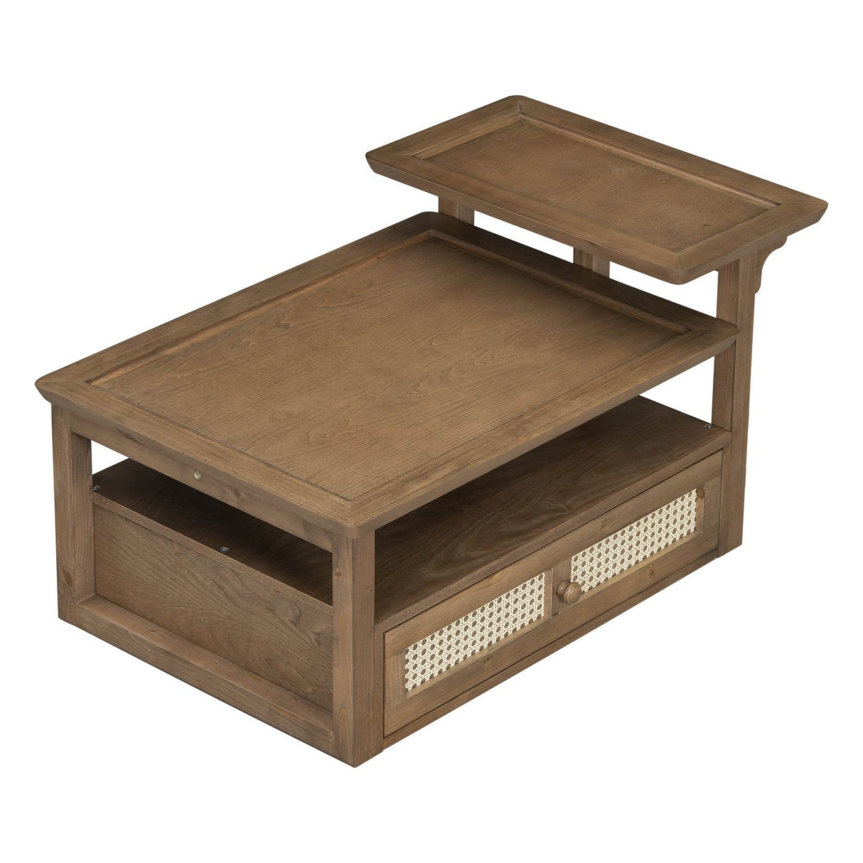Modern Dark Brown MDF Coffee Table With Storage Drawer - Sleep Galleria