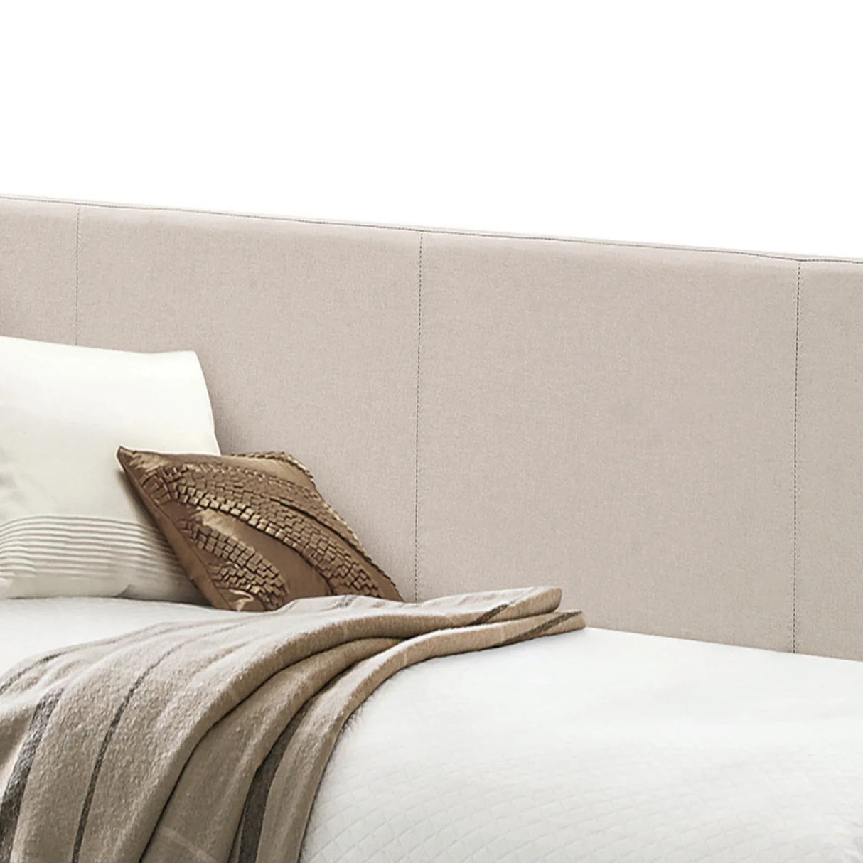 Fog Upholstered Twin Daybed With Roll-Out Trundle - Omega Lifestyles