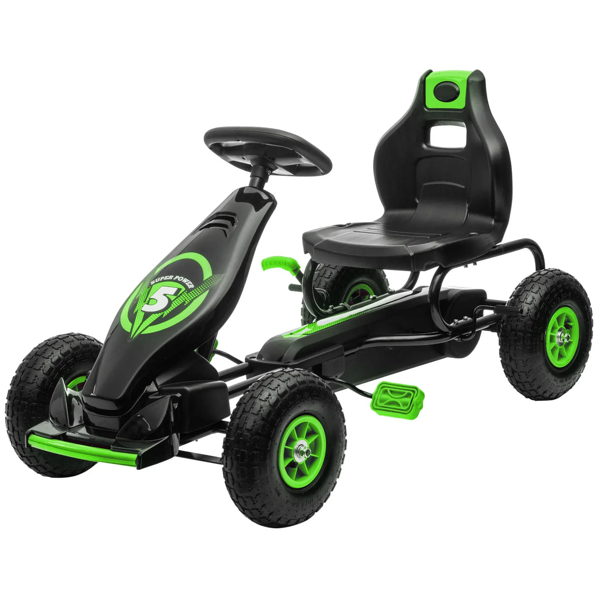 Kids Pedal Go Kart With Ergonomic Seat And Suspension - Omega Lifestyles