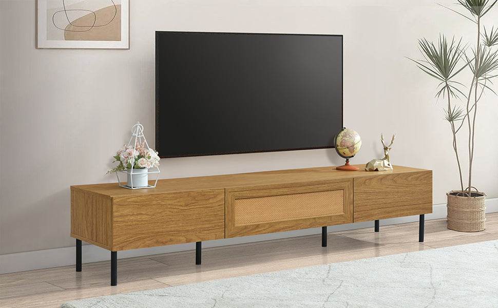 Boho Farmhouse Particle Board TV Stand Cabinet - Sleep Galleria