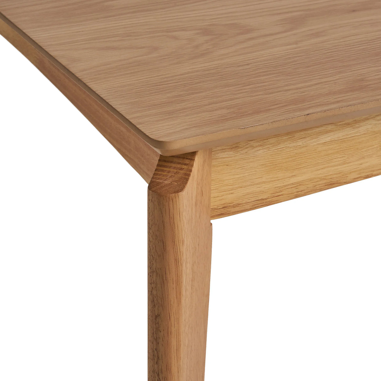 Mid-Century Modern Rubberwood Dining Table Natural Finish - Omega Lifestyles