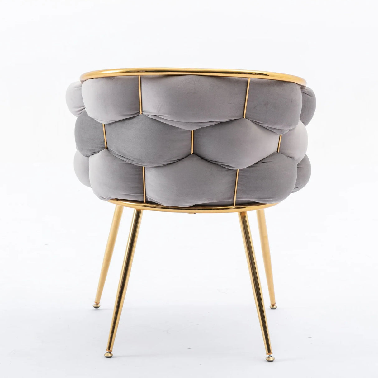 Modern Gray Velvet Accent Chair With Gold Legs - Omega Lifestyles