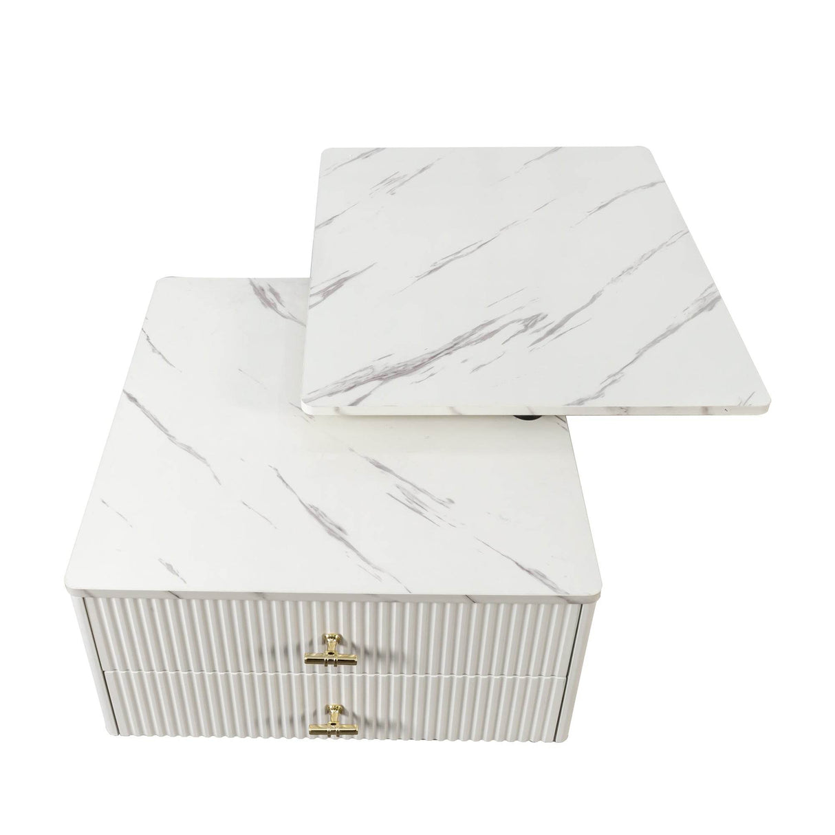 Extendable Swivel Square Coffee Table With Storage Drawers - Sleep Galleria