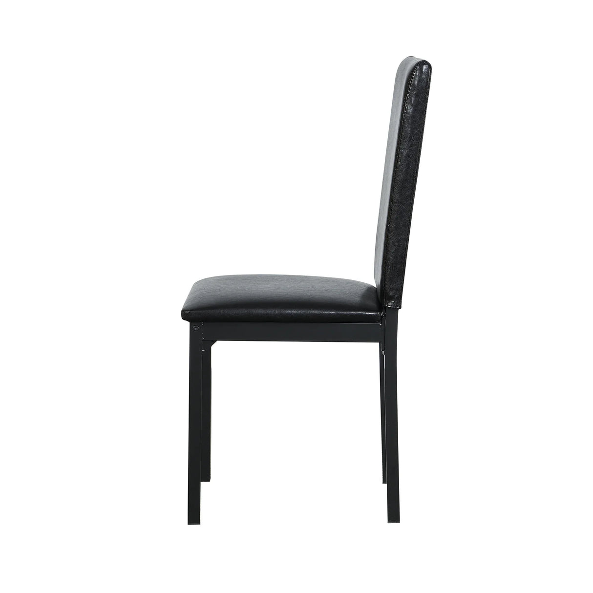 4-Piece Metal Frame Dining Chairs With Faux Leather Upholstery - Omega Lifestyles