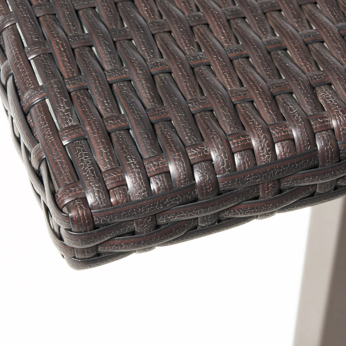 Outdoor 26-Inch Square PE Rattan Iron Frame Bar Table - Omega Lifestyles