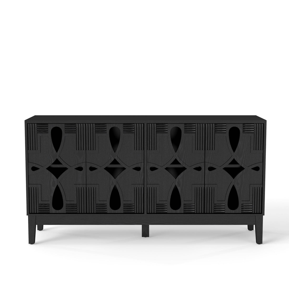 Mid Century Modern Solid Wood Storage Sideboard Cabinet - Sleep Galleria