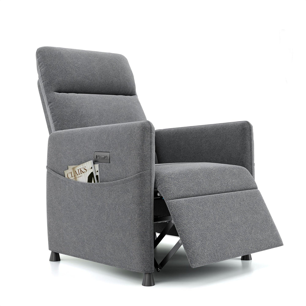 Modern Fabric Electric Power Recliner Chair With Footrest - Omega Lifestyles