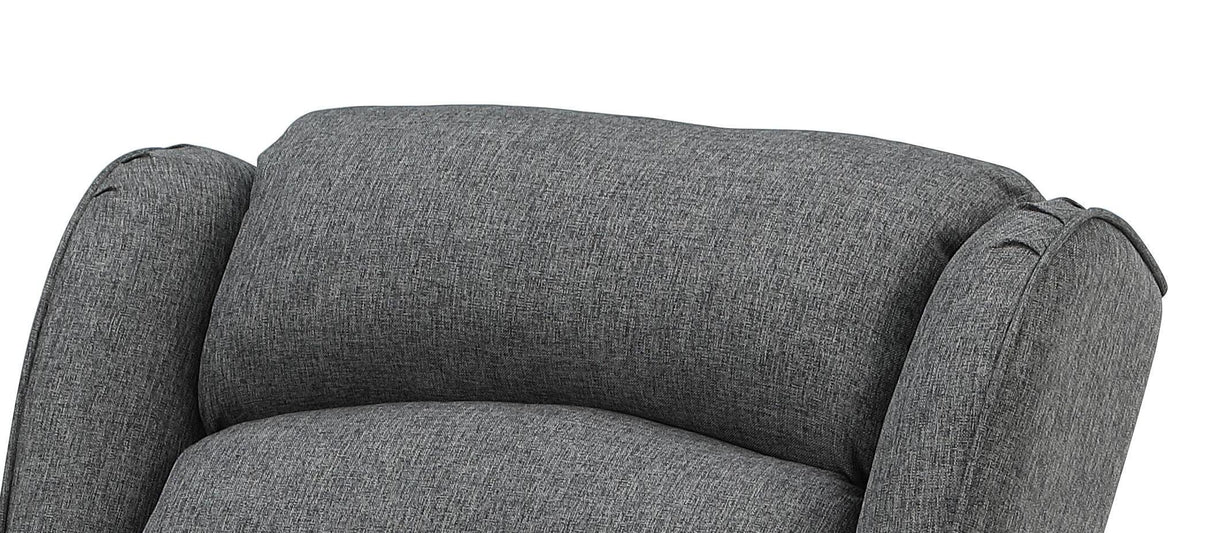 Gray Fabric Pocket Coil Rocking Chair With Wooden Legs - Omega Lifestyles