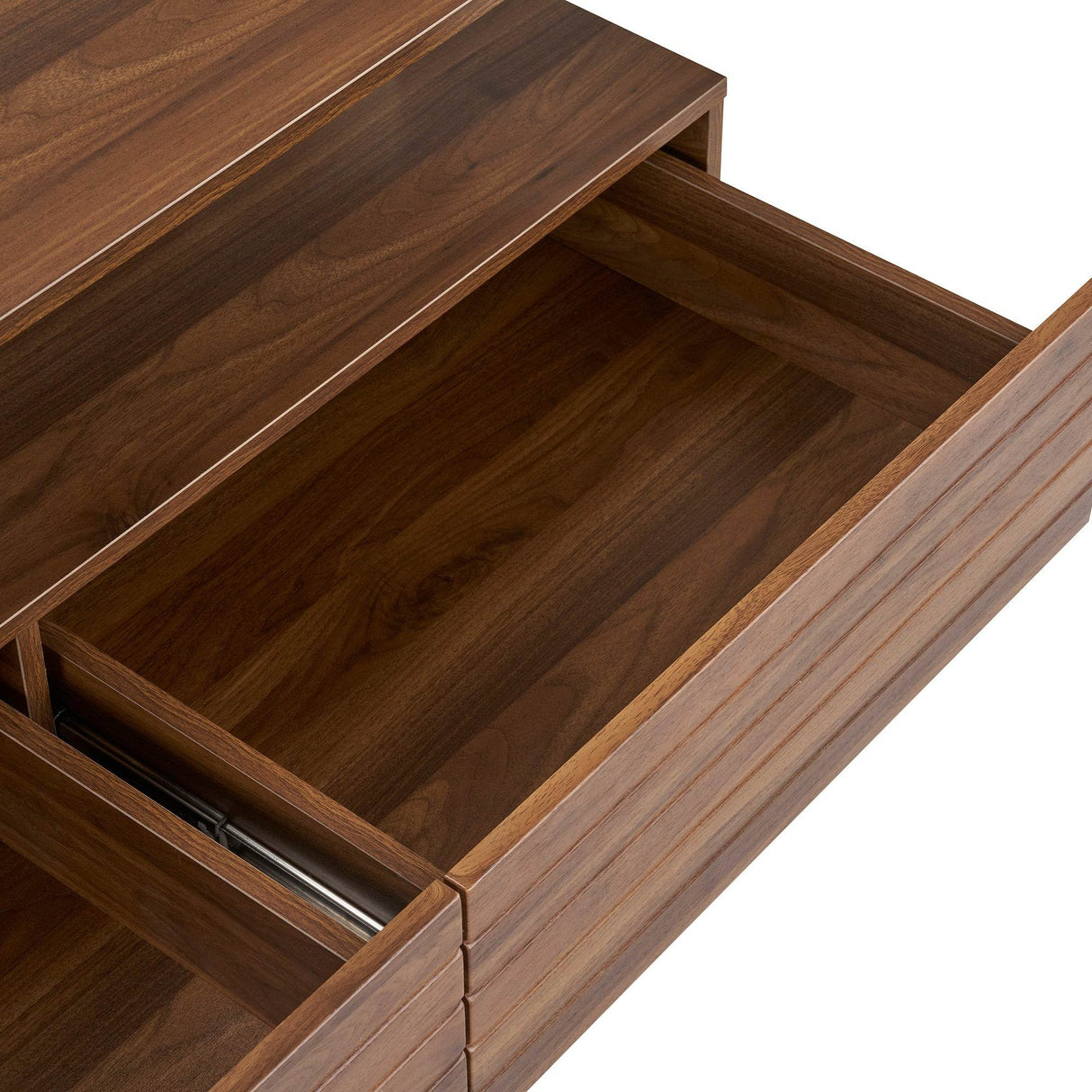 Modern Walnut Rectangle Coffee Table With LED Lights - Sleep Galleria