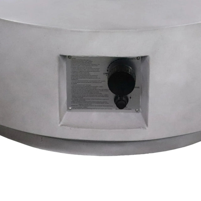 Modern Gray Concrete Propane Outdoor Fire Pit Table - Omega Lifestyles