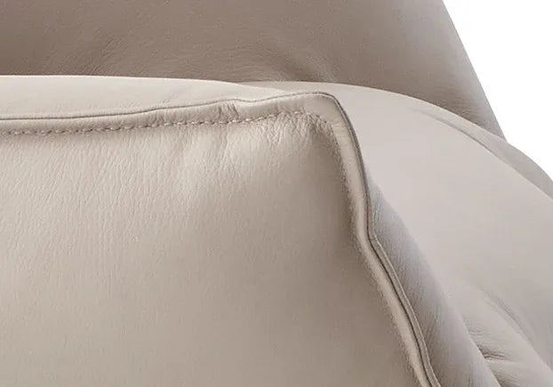 Khaki Top Grain Leather Accent Chair And Ottoman - Omega Lifestyles