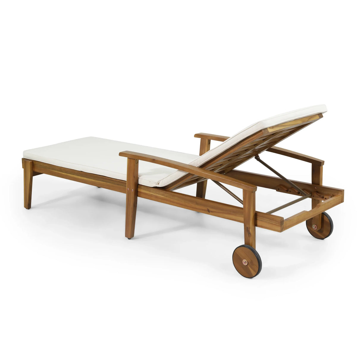 Acacia Wood Adjustable Reclining Chaise Lounge - Omega Lifestyles