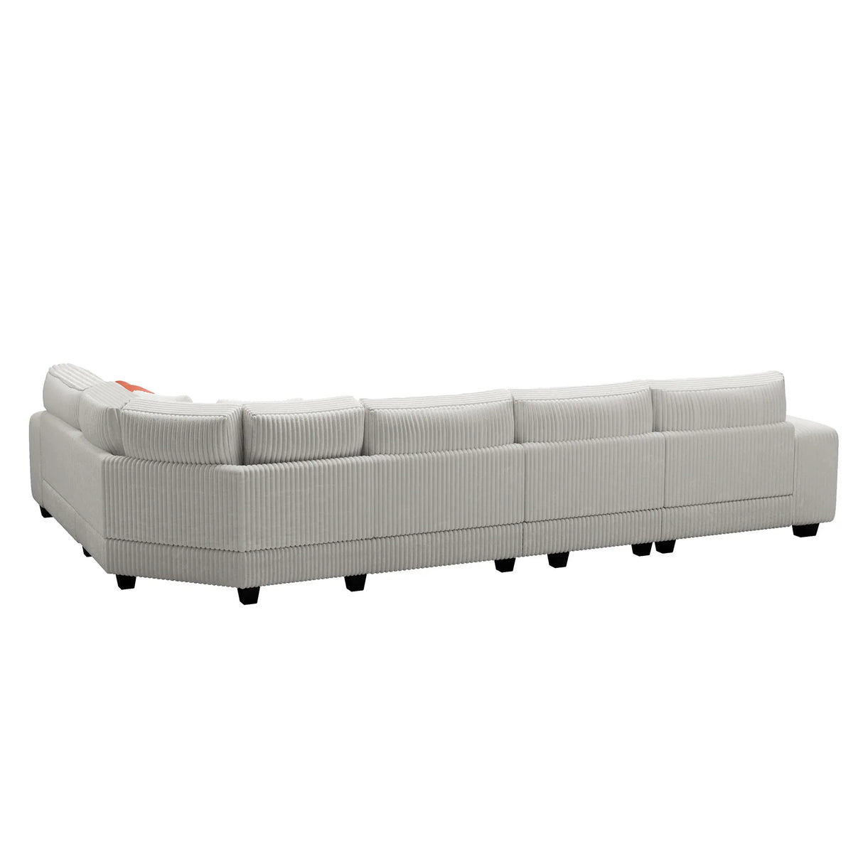 Modern Modular Three-Seat Wood Frame Pillow Back Sofa - Omega Lifestyles