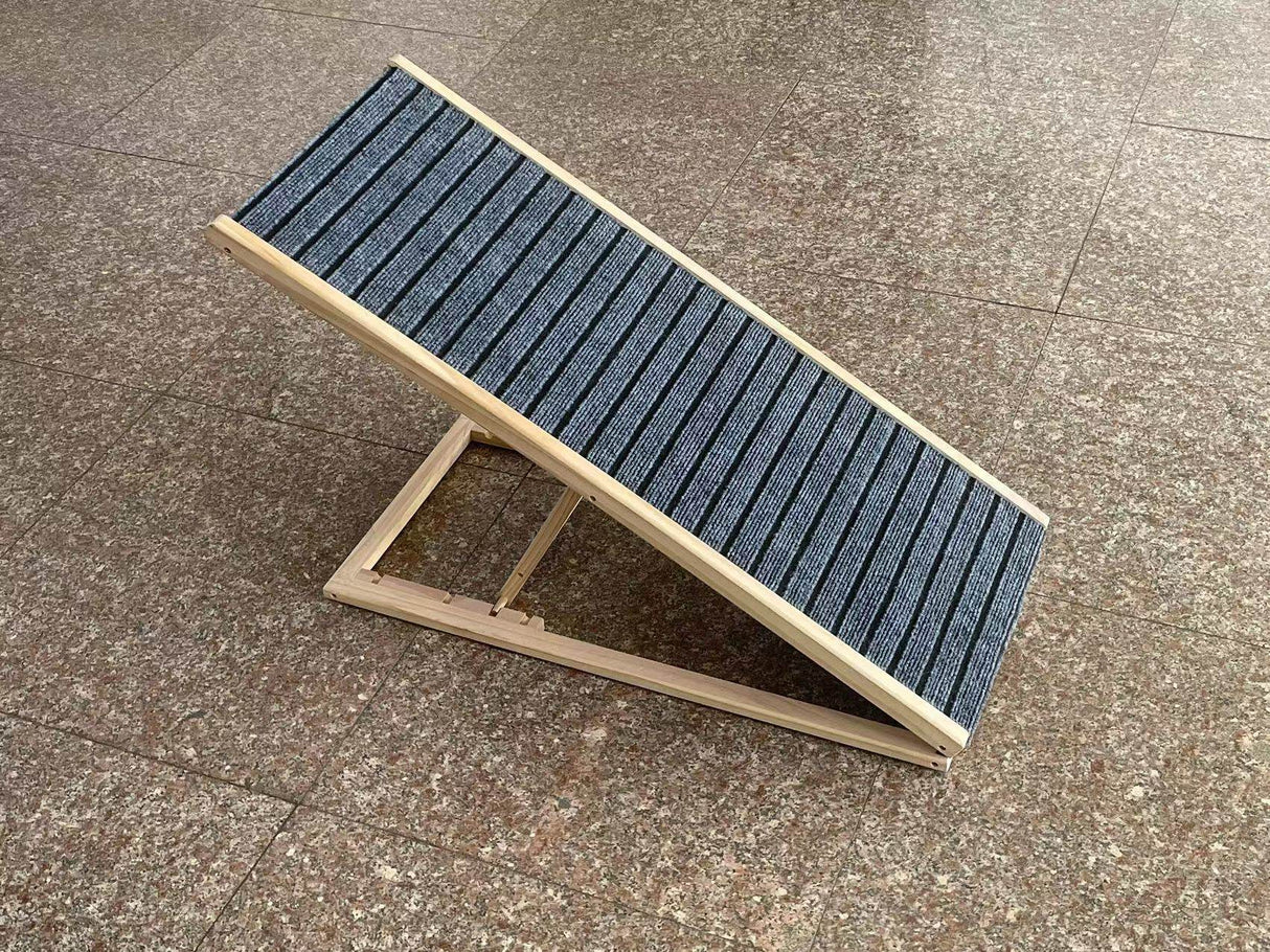 Solid Wood Foldable Dog Ramp With Non-Slip Traction - Sleep Galleria