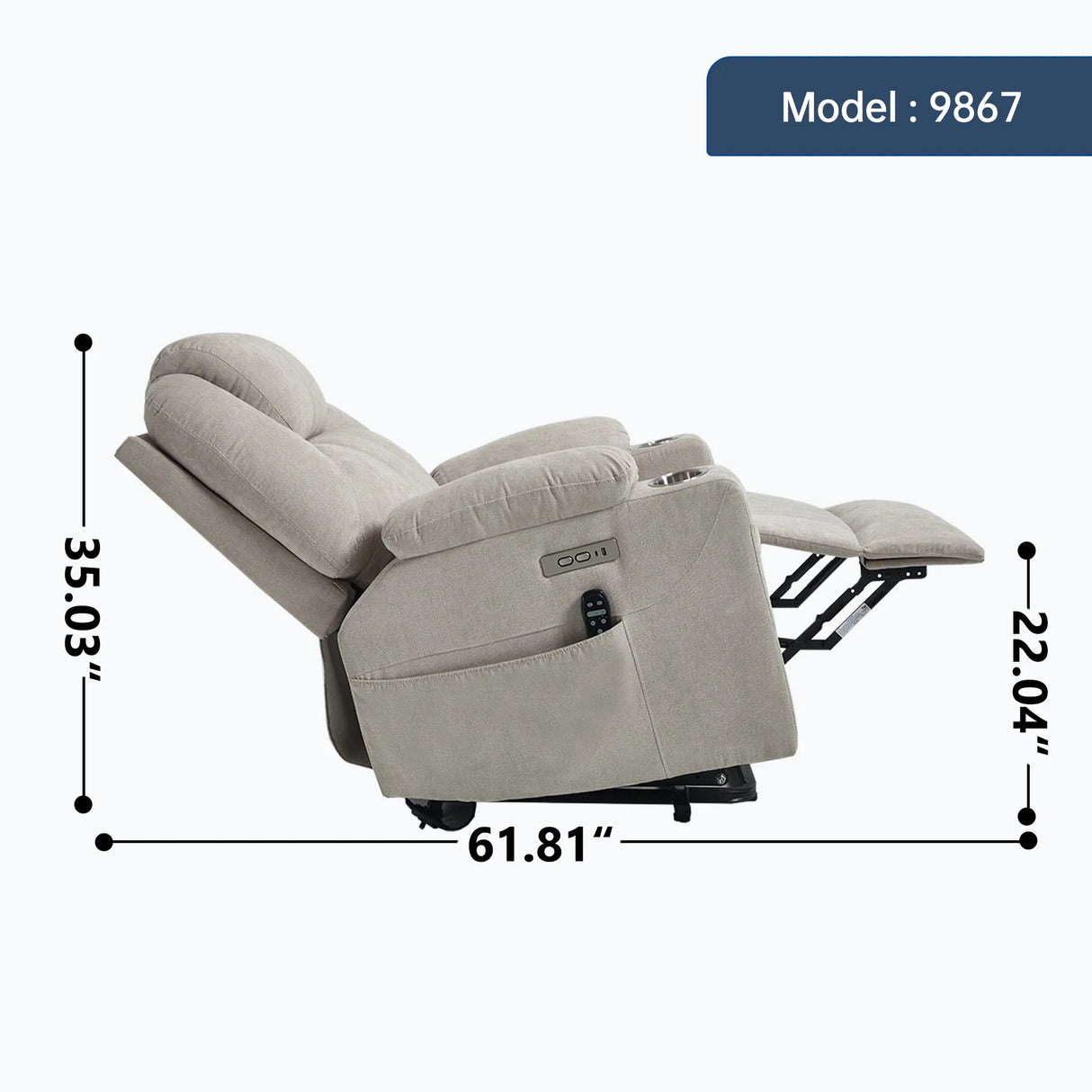 Power Lift Recliner Chair With Massage Lumbar Heat - Omega Lifestyles