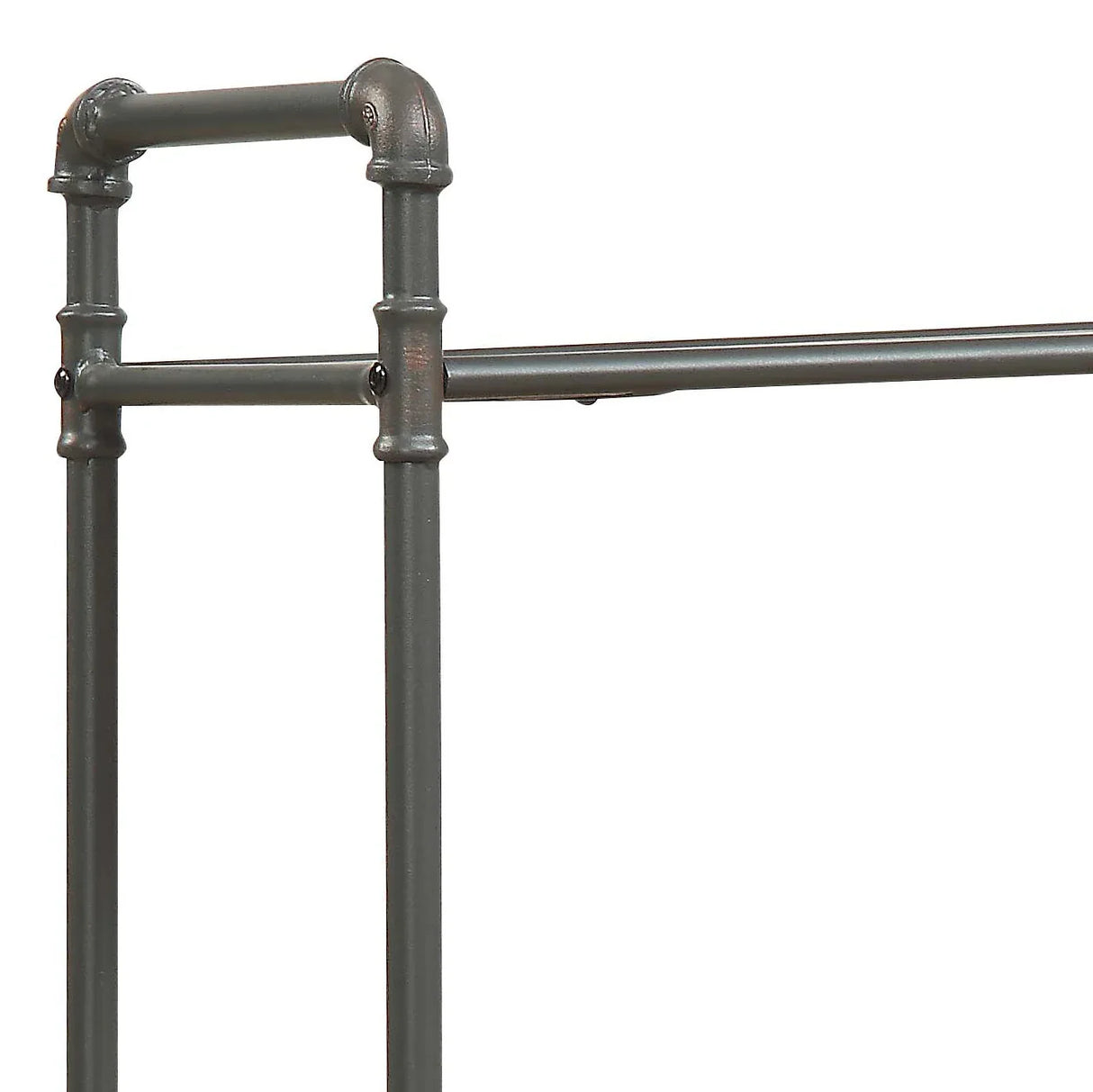 Industrial Gray Oak 3-Tier Metal Bookshelf Storage Unit - Omega Lifestyles