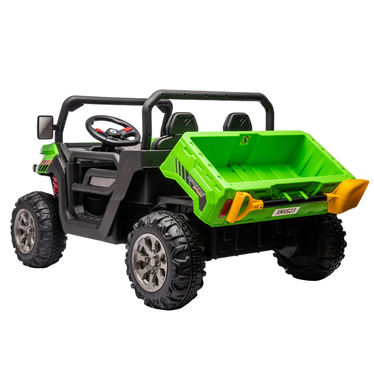 24V Two-Seater Remote Control Ride On Dump Truck - Omega Lifestyles