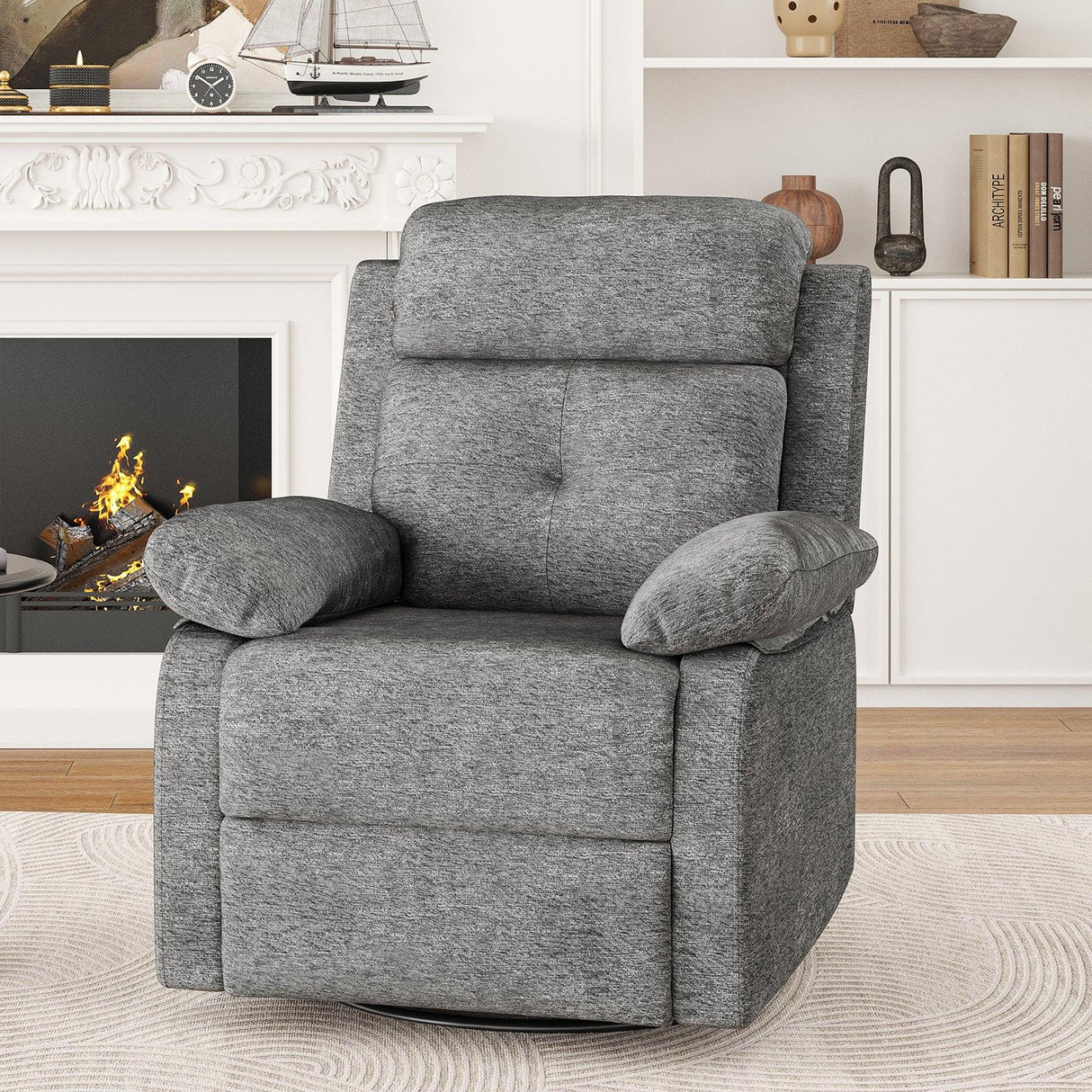 Small Swivel Rocker Recliner Chair For Small Spaces - Omega Lifestyles