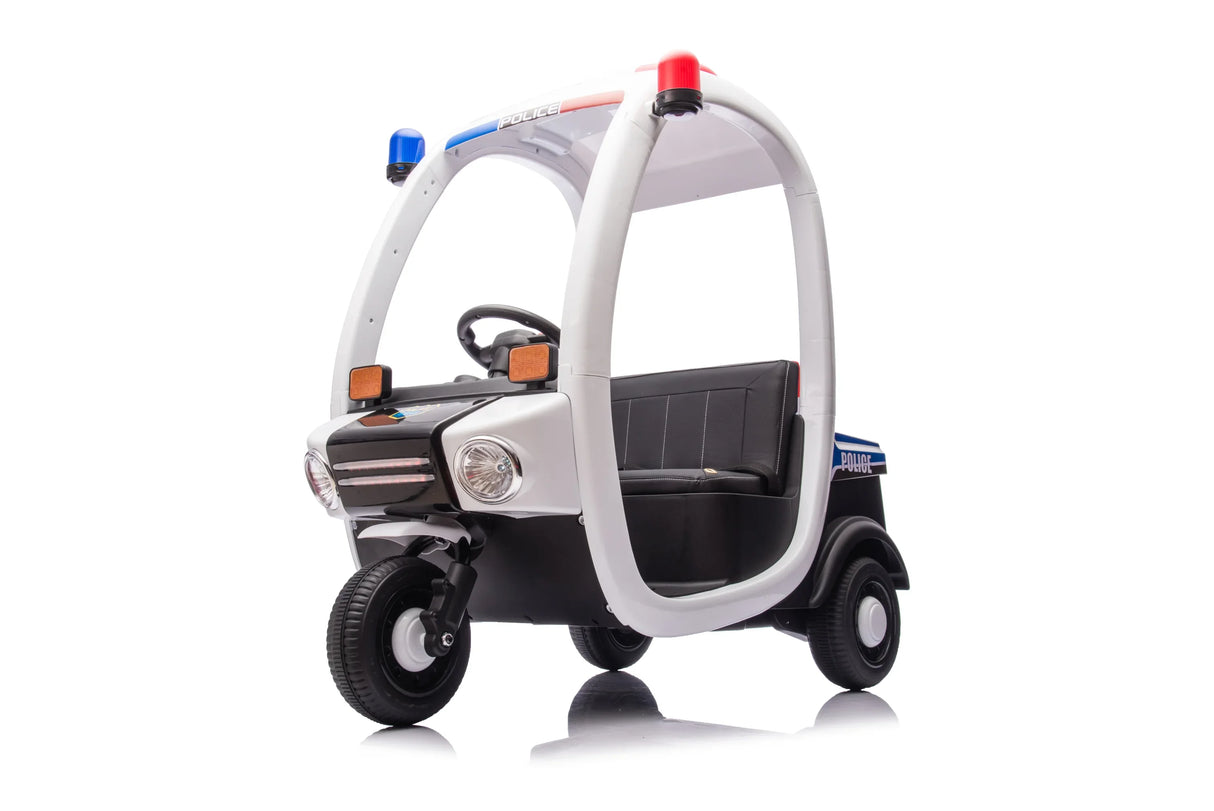 12V Two-Seater Electric Police Ride-On Car Toy - Omega Lifestyles