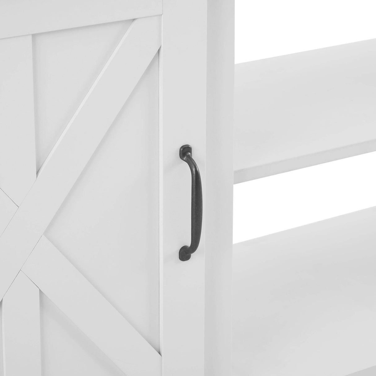 Modern Farmhouse White MDF TV Media Stand Console - Sleep Galleria