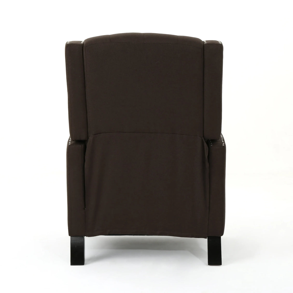 Coffee Fabric Push Back Recliner Chair With Birch Wood Legs - Omega Lifestyles