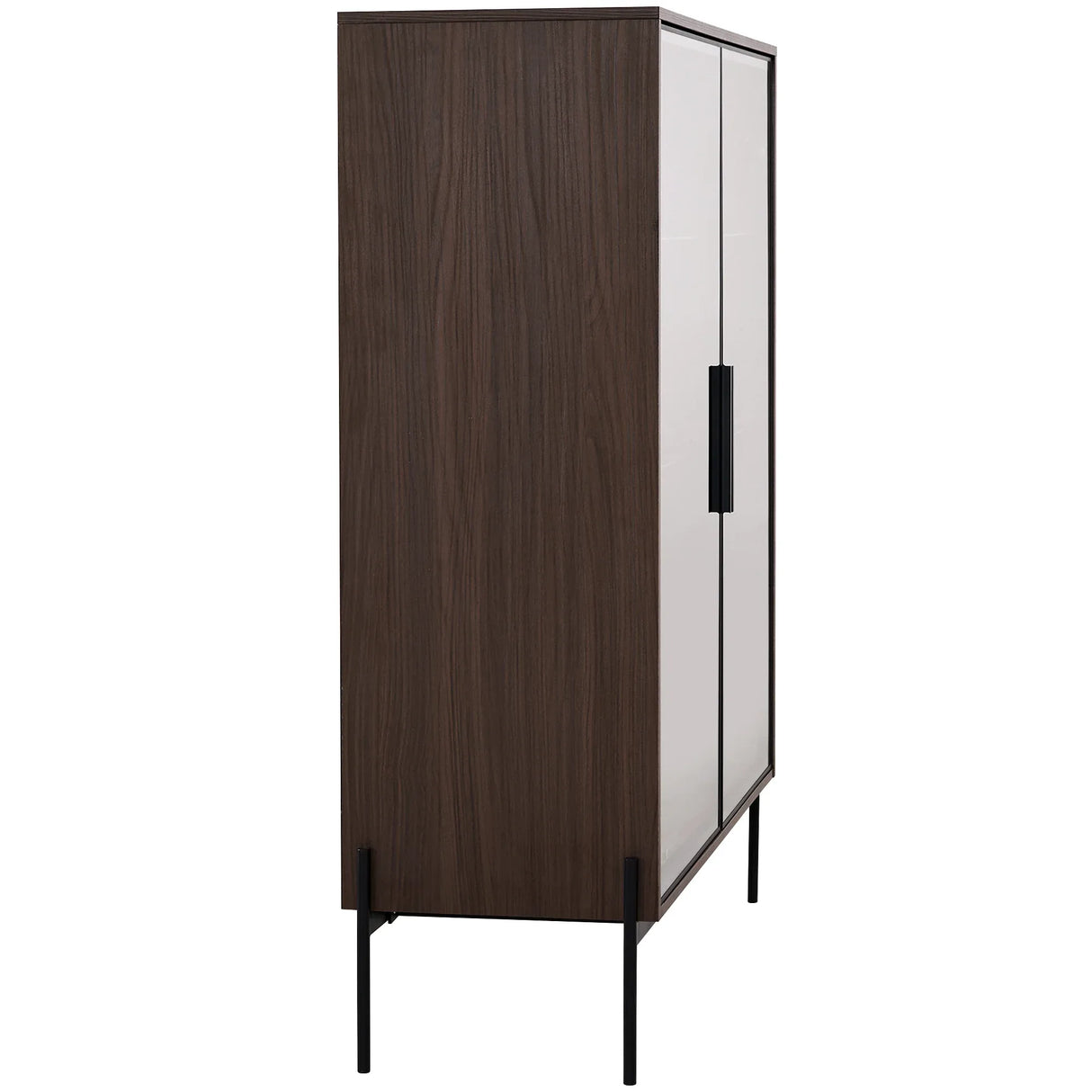 Modern Minimalist LED Curio Cabinet With Tempered Glass Doors - Omega Lifestyles