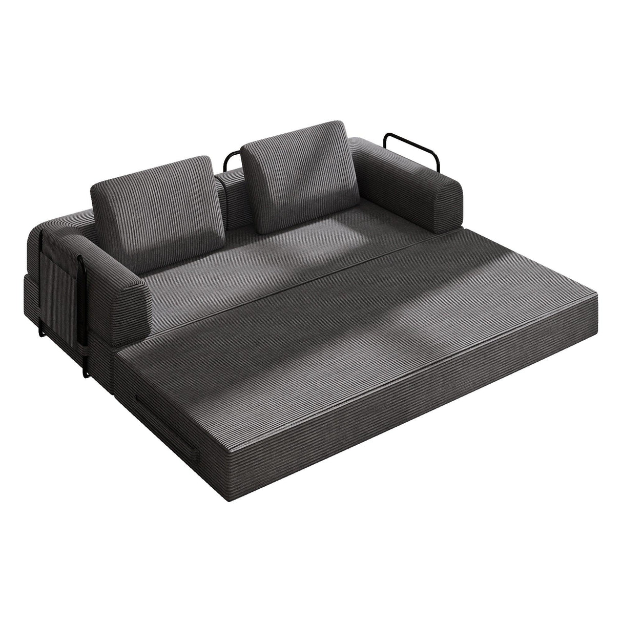 Convertible Corduroy Foldable Sofa Bed With Mattress - Omega Lifestyles