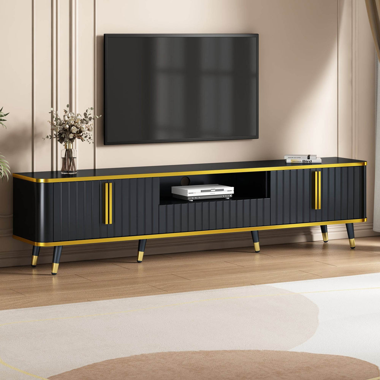 Modern Luxury Minimalism TV Stand With Storage Cabinets - Sleep Galleria