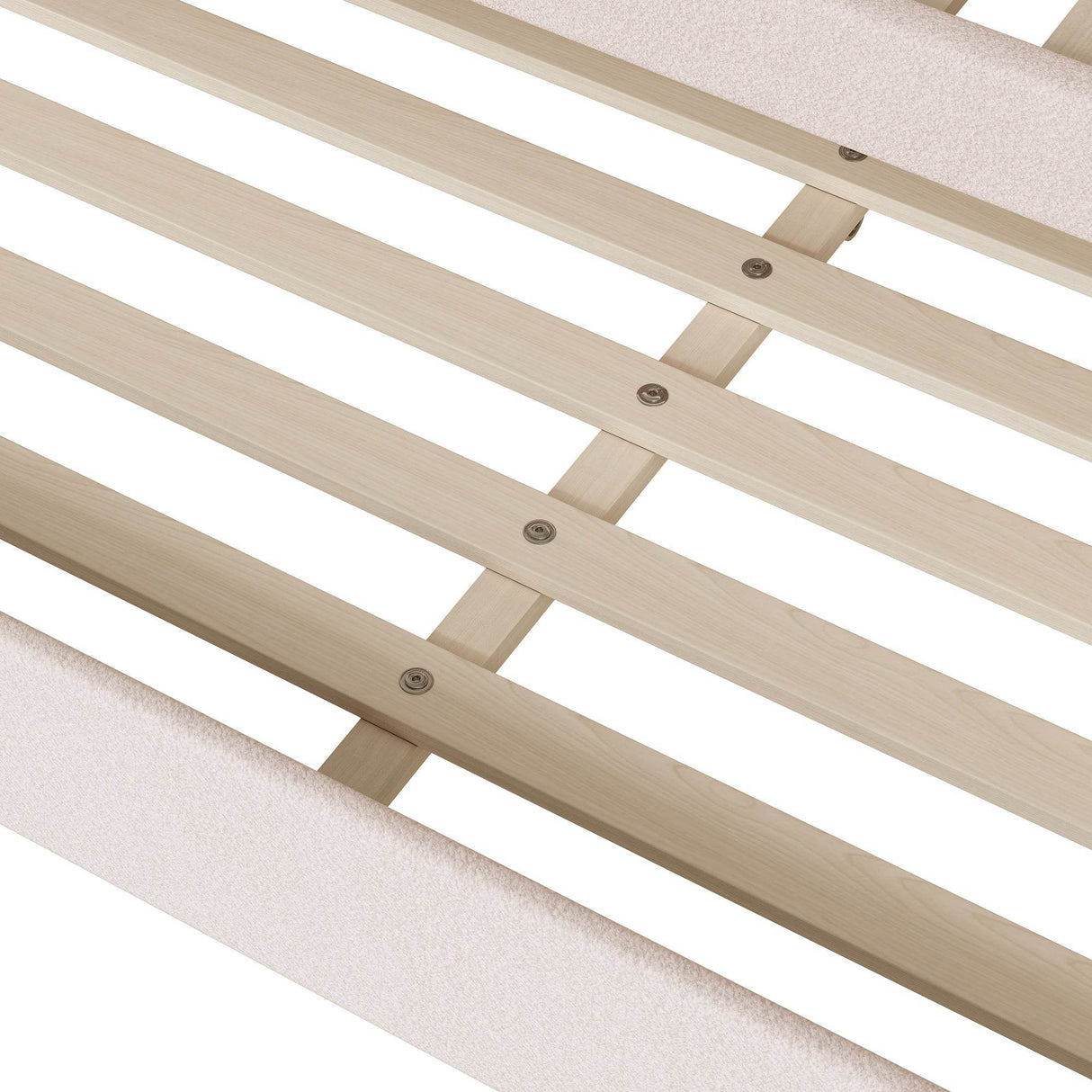 Full Teddy Fleece Upholstered Daybed With Trundle And LED Light - Omega Lifestyles