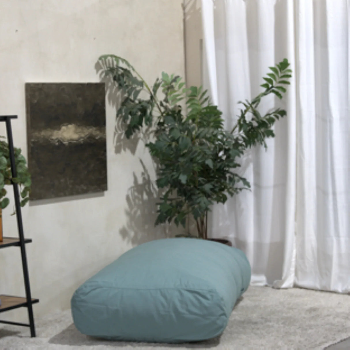 Teal Water Resistant Foam Filled Lounger Bean Bag - Omega Lifestyles