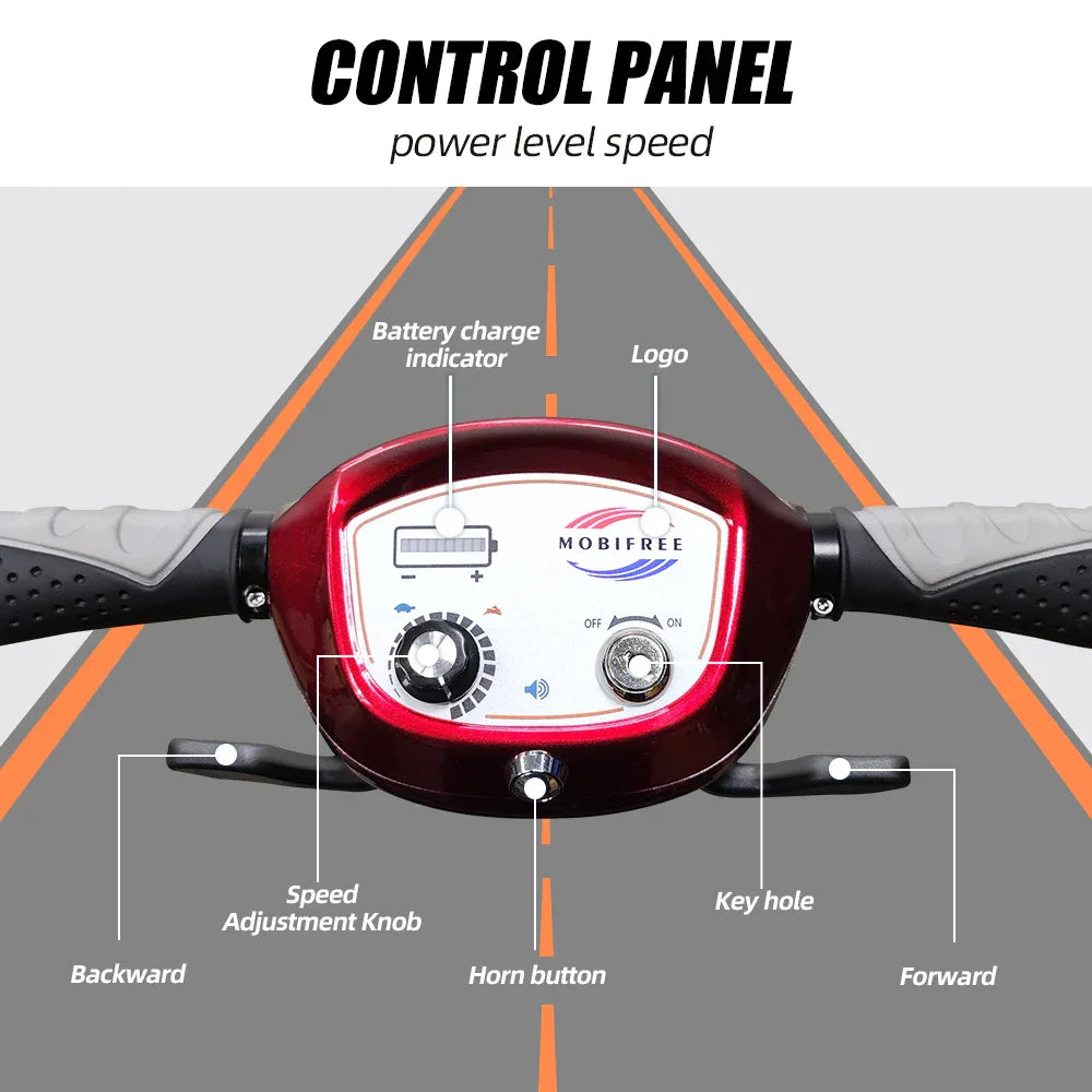 Folding Compact 4-Wheel Mobility Scooter With 24-Mile Range - Omega Lifestyles