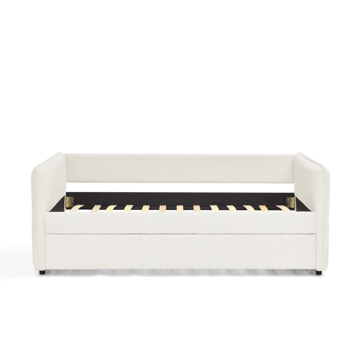 Twin Upholstered Boucle Daybed With Functional Trundle - Omega Lifestyles