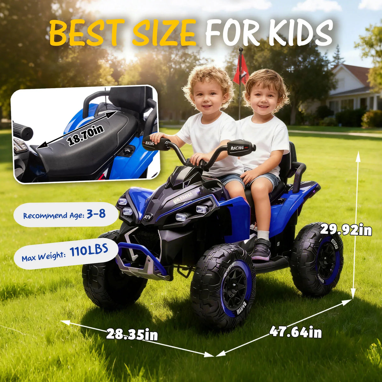 24V Kids Ride On Electric ATV With Remote Control - Omega Lifestyles