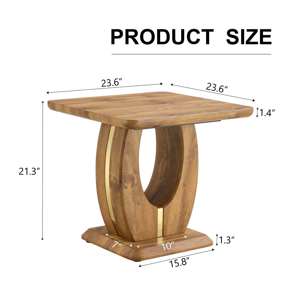 Modern Minimalist Wood Grain MDF Square Coffee Table - Sleep Galleria