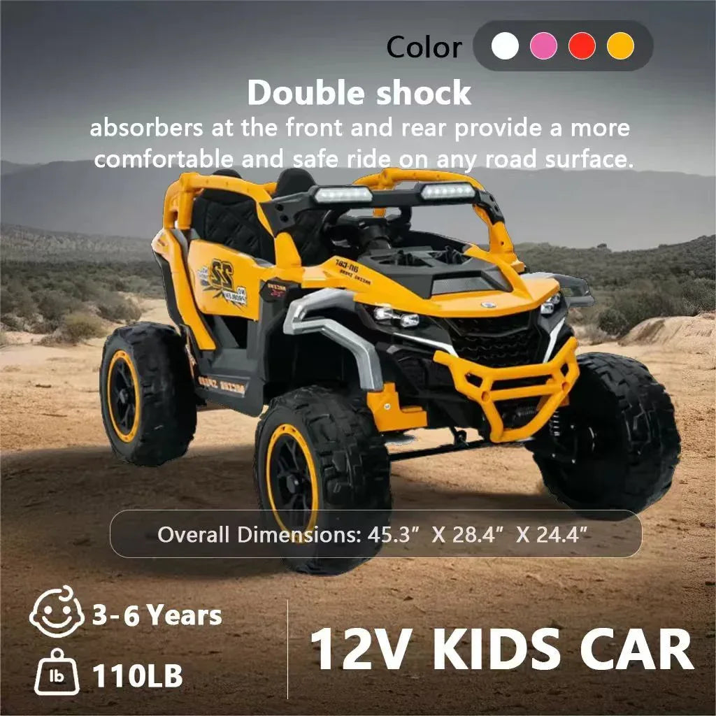 12V Remote Control 2-Seater Kids Ride On UTV Vehicle - Omega Lifestyles