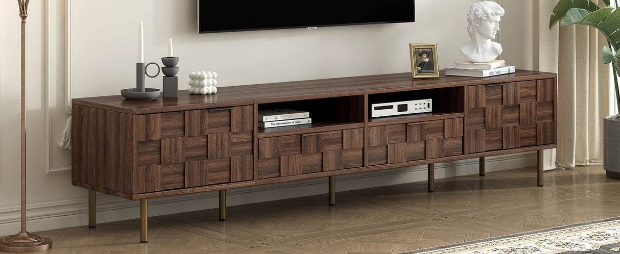 Mid Century Modern TV Stand With Storage Drawers - Sleep Galleria